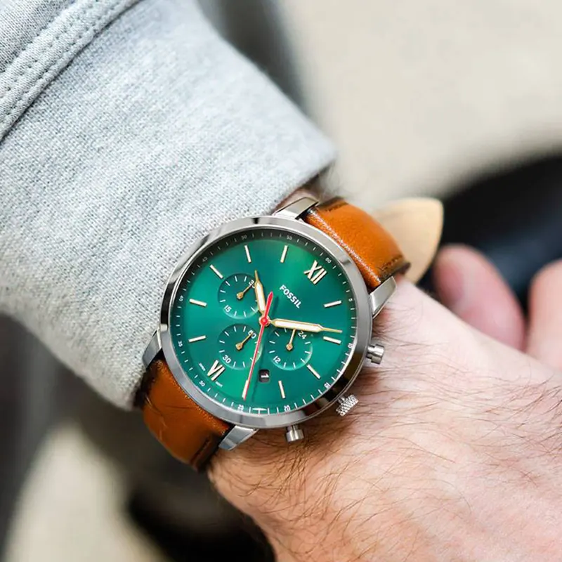 Fossil Neutra Chronograph Leather Strap Men's Watch- FS5735